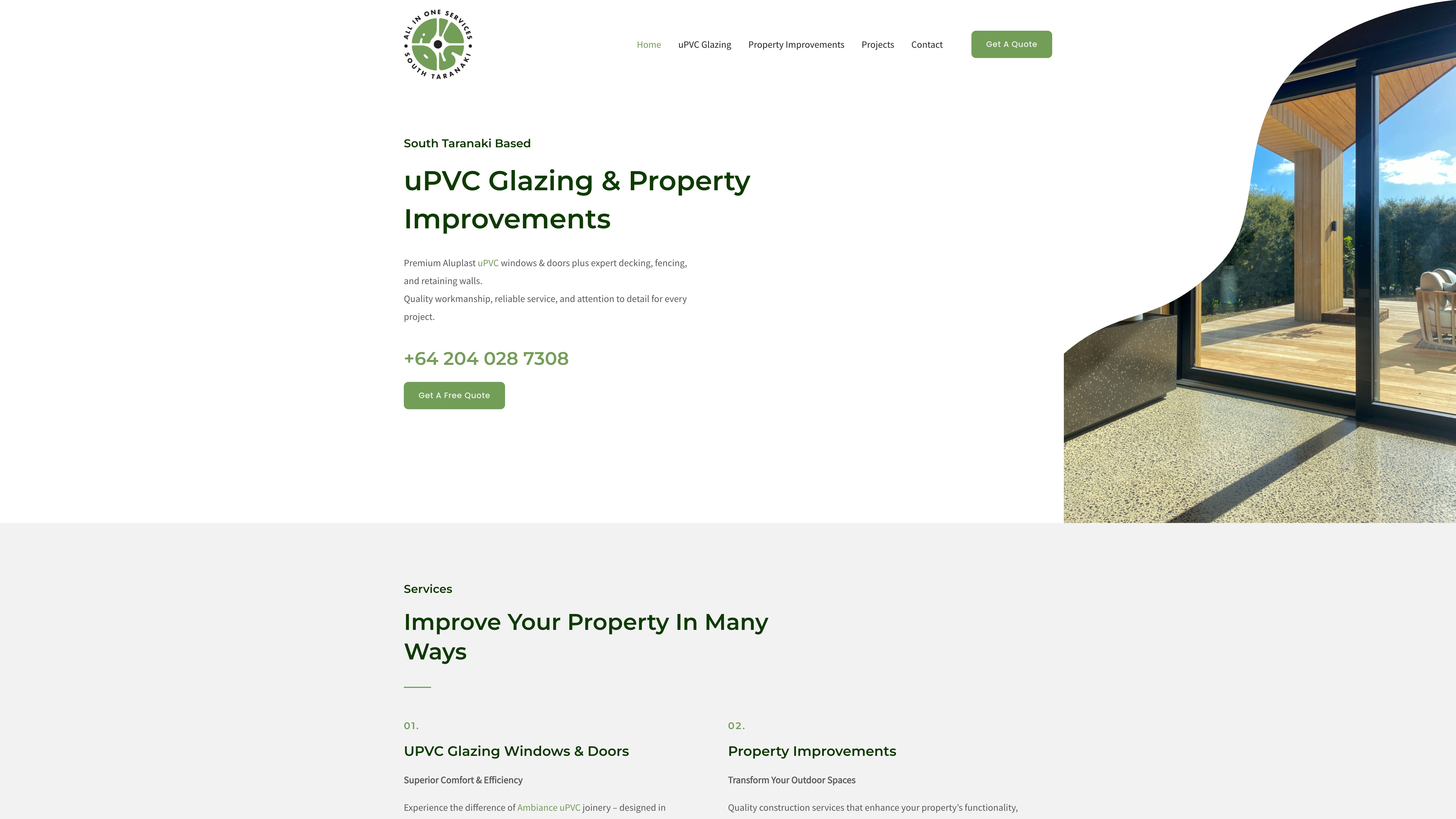 All In One Services website screenshot