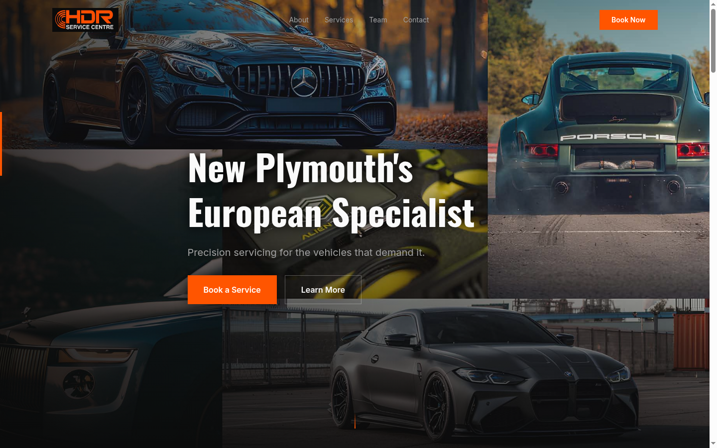 HDR Automotive website screenshot