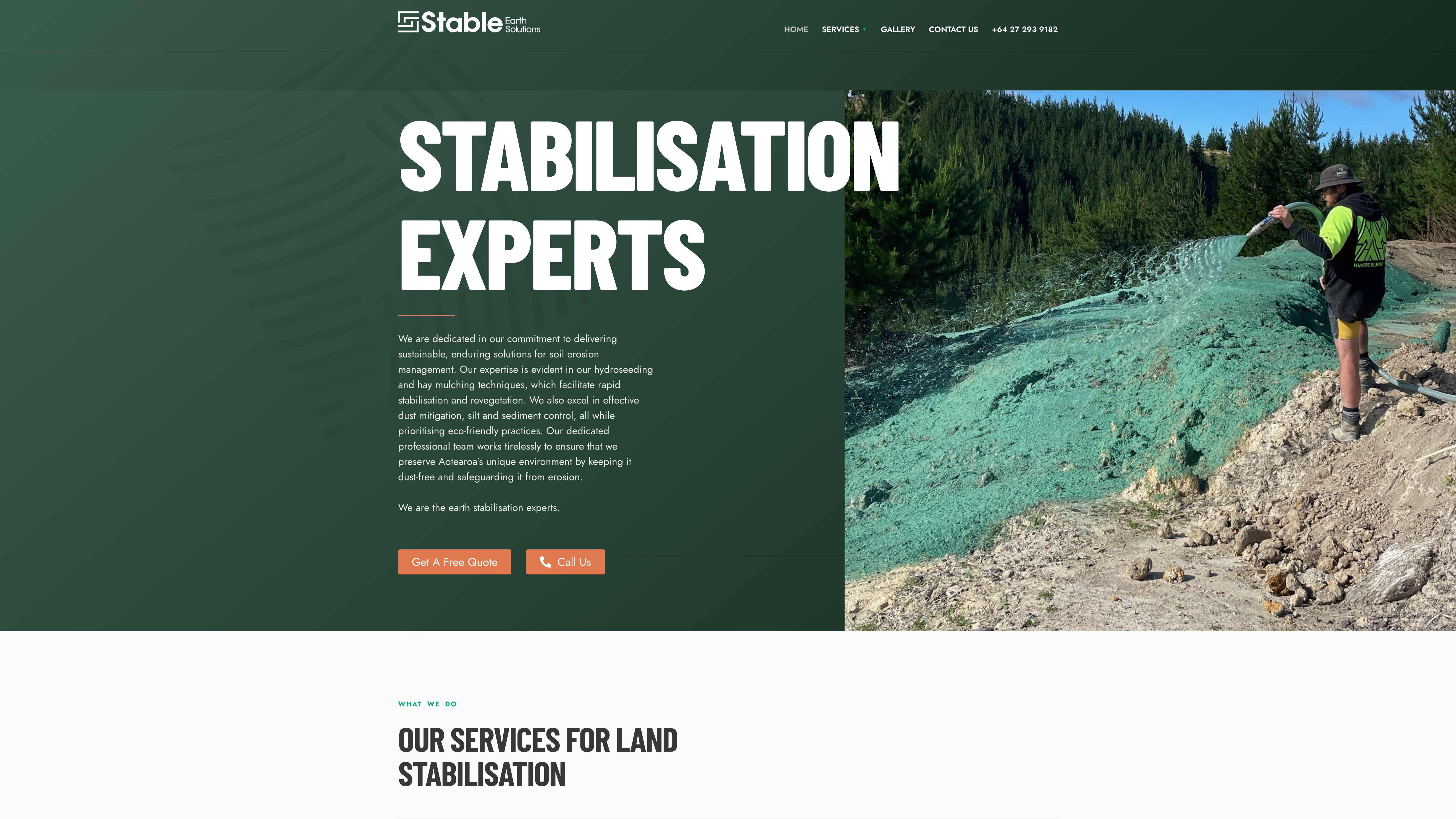 Stable Earth Solutions website screenshot